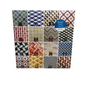 Galison Jigsaw Puzzle Mosaic Floors 500 Pieces 20" X 20" Tiles Shoes Feet Craft